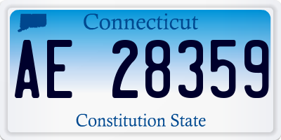 CT license plate AE28359