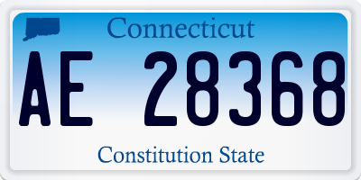 CT license plate AE28368
