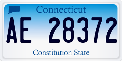 CT license plate AE28372