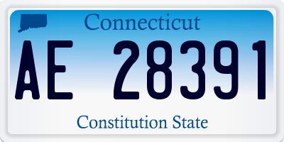 CT license plate AE28391