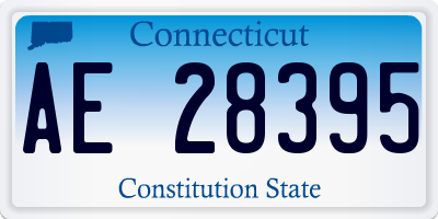 CT license plate AE28395