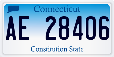CT license plate AE28406