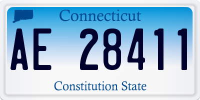 CT license plate AE28411