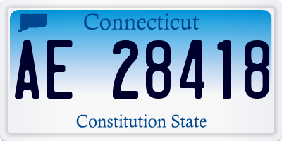 CT license plate AE28418