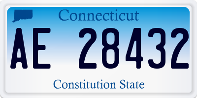 CT license plate AE28432