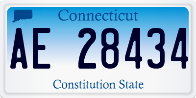 CT license plate AE28434