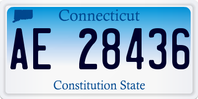 CT license plate AE28436