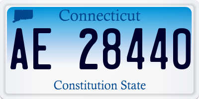 CT license plate AE28440