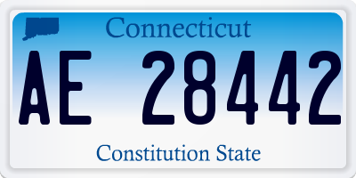 CT license plate AE28442