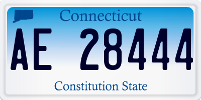 CT license plate AE28444