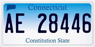 CT license plate AE28446