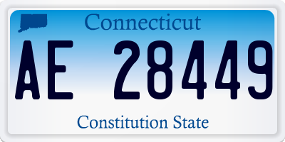 CT license plate AE28449