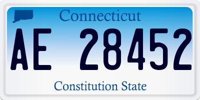 CT license plate AE28452