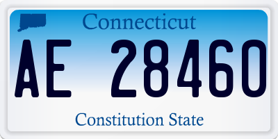 CT license plate AE28460