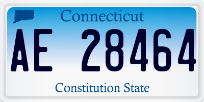 CT license plate AE28464