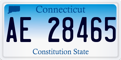 CT license plate AE28465