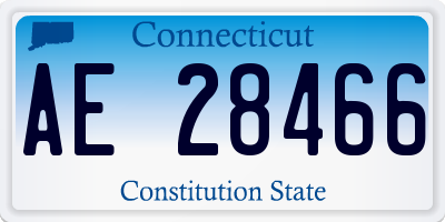 CT license plate AE28466