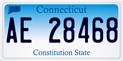 CT license plate AE28468