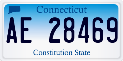 CT license plate AE28469