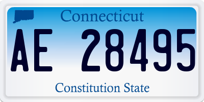 CT license plate AE28495