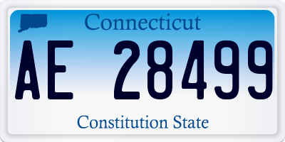 CT license plate AE28499