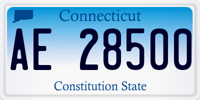 CT license plate AE28500