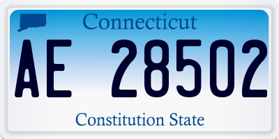 CT license plate AE28502