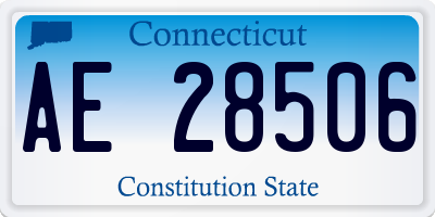 CT license plate AE28506