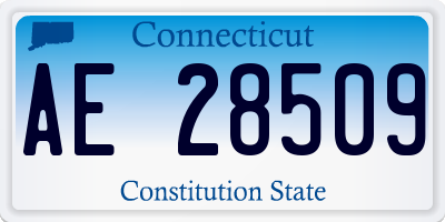 CT license plate AE28509