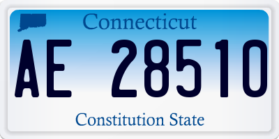 CT license plate AE28510