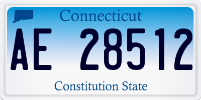 CT license plate AE28512