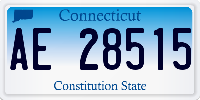 CT license plate AE28515