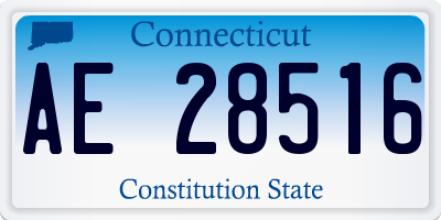 CT license plate AE28516