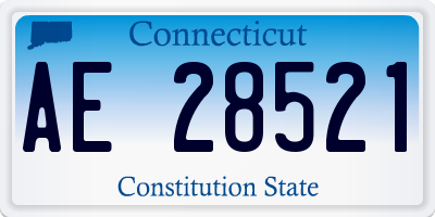 CT license plate AE28521