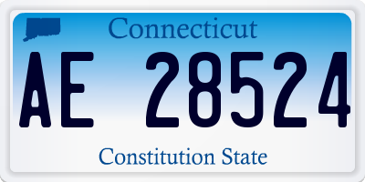 CT license plate AE28524