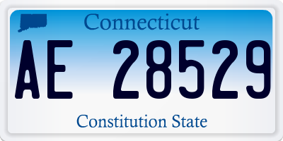 CT license plate AE28529