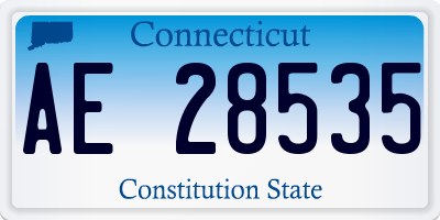 CT license plate AE28535
