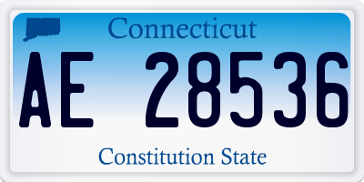 CT license plate AE28536