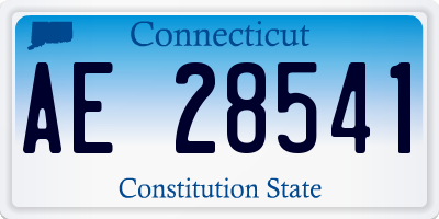 CT license plate AE28541
