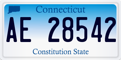 CT license plate AE28542