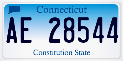 CT license plate AE28544