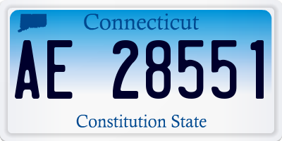CT license plate AE28551