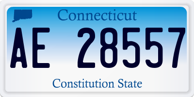 CT license plate AE28557