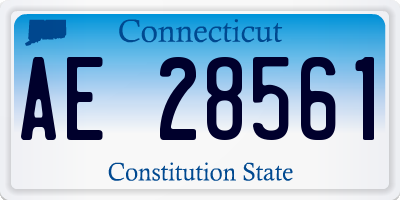 CT license plate AE28561