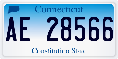 CT license plate AE28566