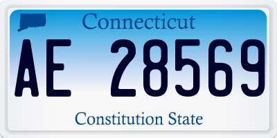 CT license plate AE28569