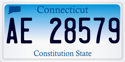 CT license plate AE28579