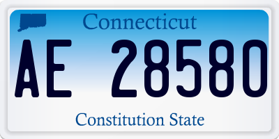 CT license plate AE28580