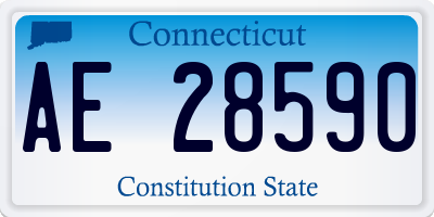CT license plate AE28590