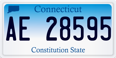 CT license plate AE28595